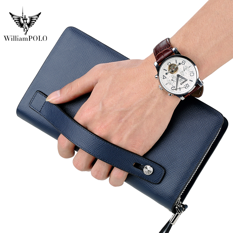 Key Holder Leather Pouch - Мужской кожаный клатч WILLIAMPOLO класса люкс,