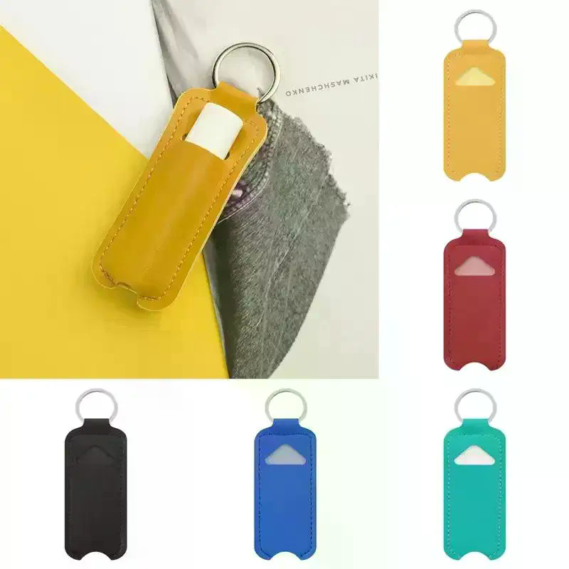 Key Holder Leather Pouch - Чехол для бальзама для губ из