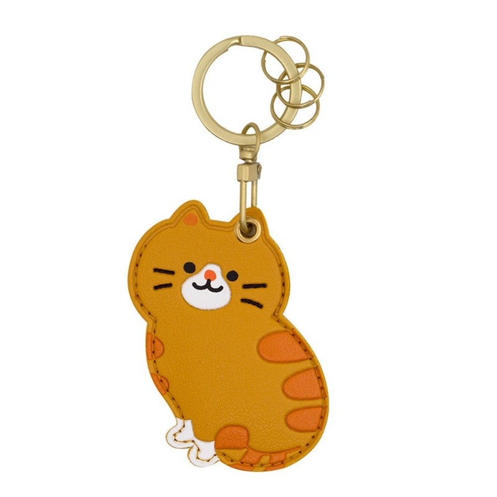 Key Holder Leather Pouch - Милый мультяшный кот, держатель для карт