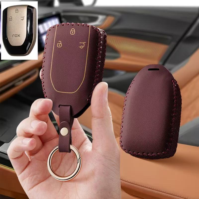 Key Holder Leather Pouch - Чехол-ключница для автомобильных ключей с кольцом-держателем