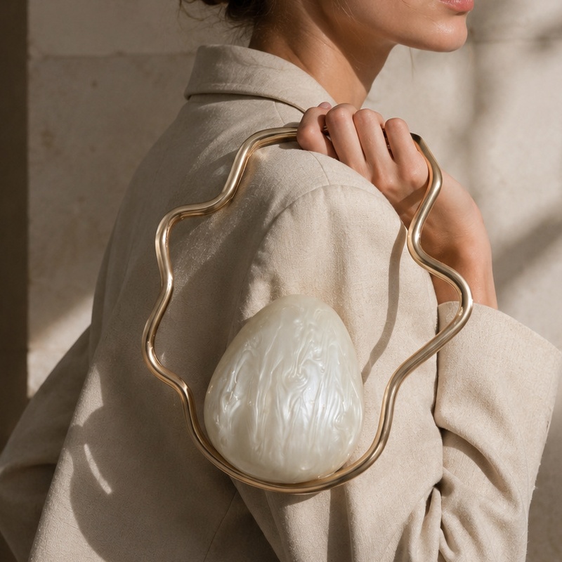 Luxury Bags Made - Женская мини-сумка-клатч из акрила в форме