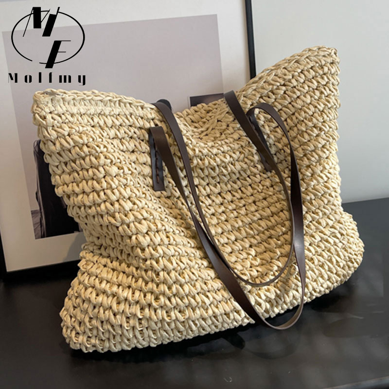 Luxury Bags Made - Соломенные тканые сумки-тоут, повседневные большие роскошные
