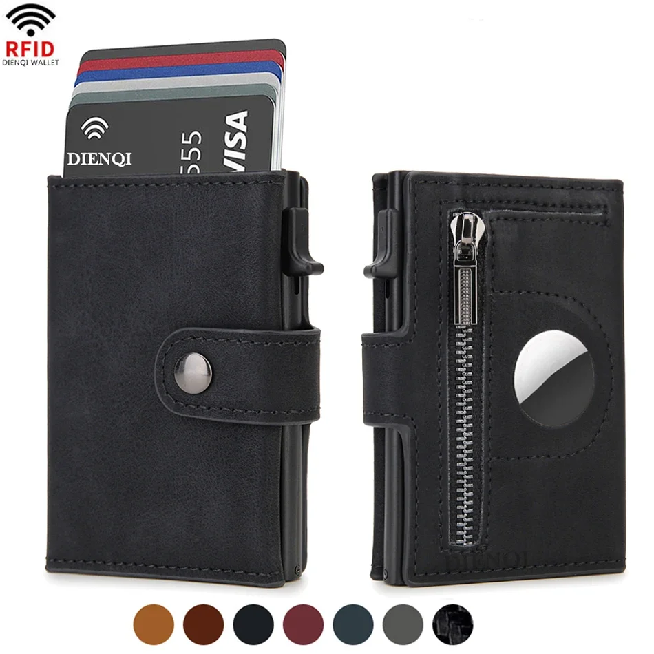 Luxury Bags Outlet - Rfid кожаные мужские кошельки Airtag Роскошные