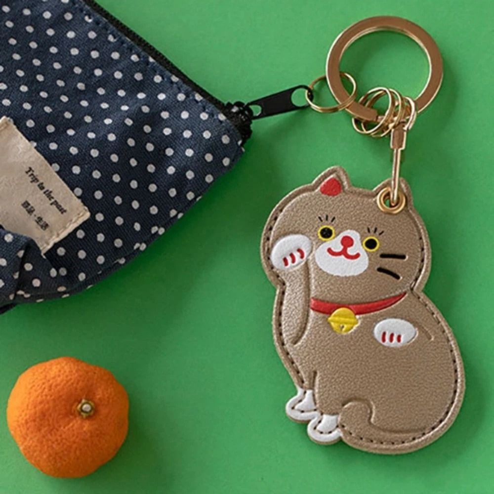 Милый мультяшный кот, держател – обзор и цена Key Holder Leather Pouch