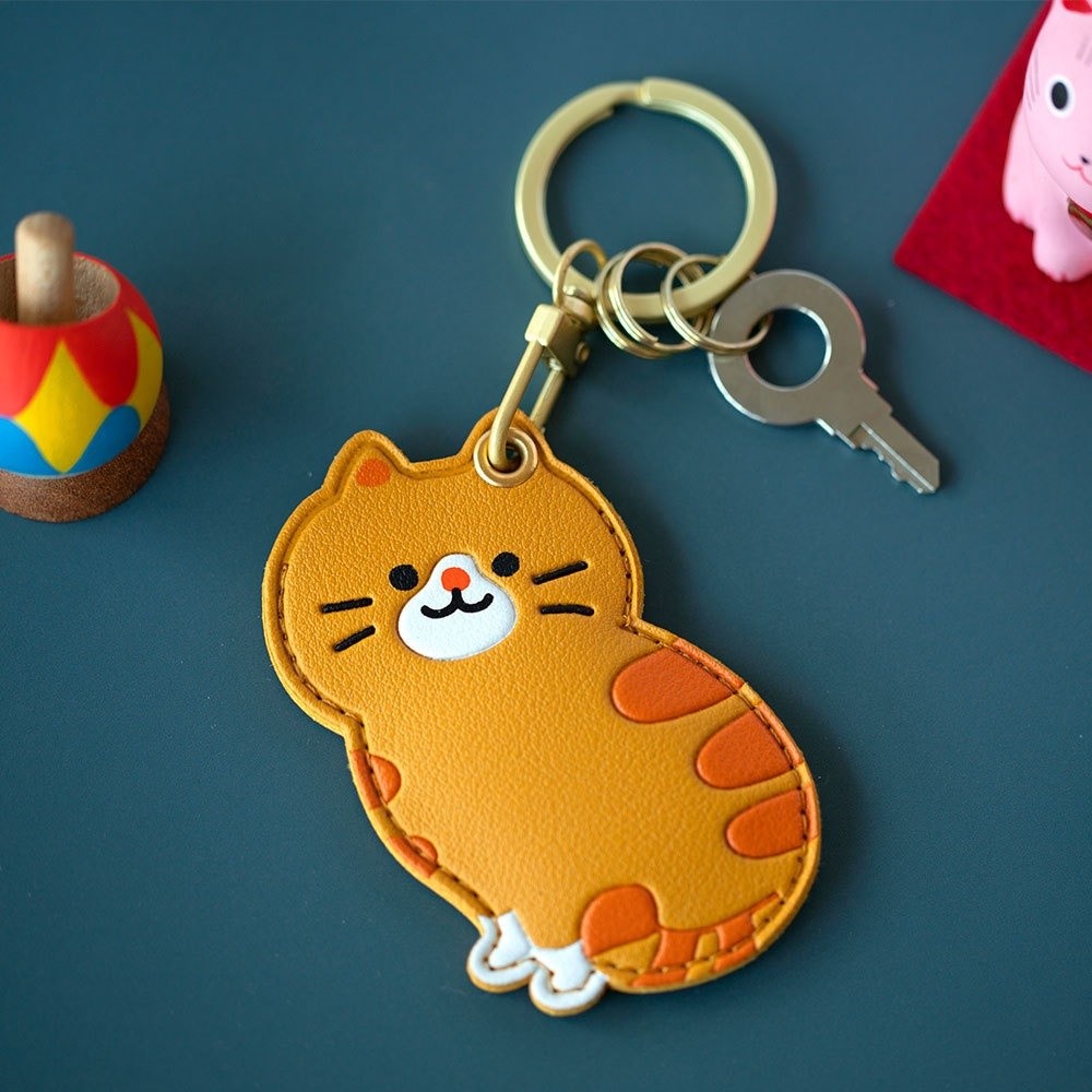 Милый мультяшный кот, держател – обзор и цена Key Holder Leather Pouch