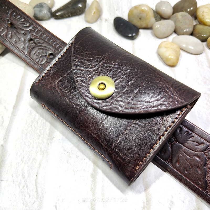 Поясная мини-сумка Blongk из н – обзор и цена Key Holder Leather Pouch