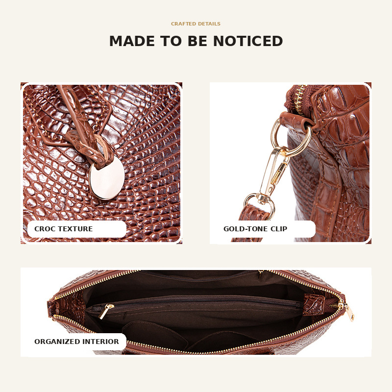 Женская винтажная сумка с крок – обзор и цена Structured Handbag Top Handle